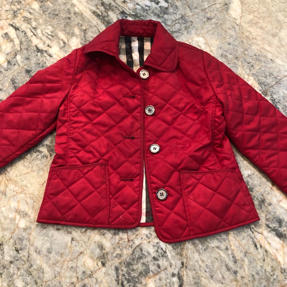 Girls quilted lightweight Burberry jacket